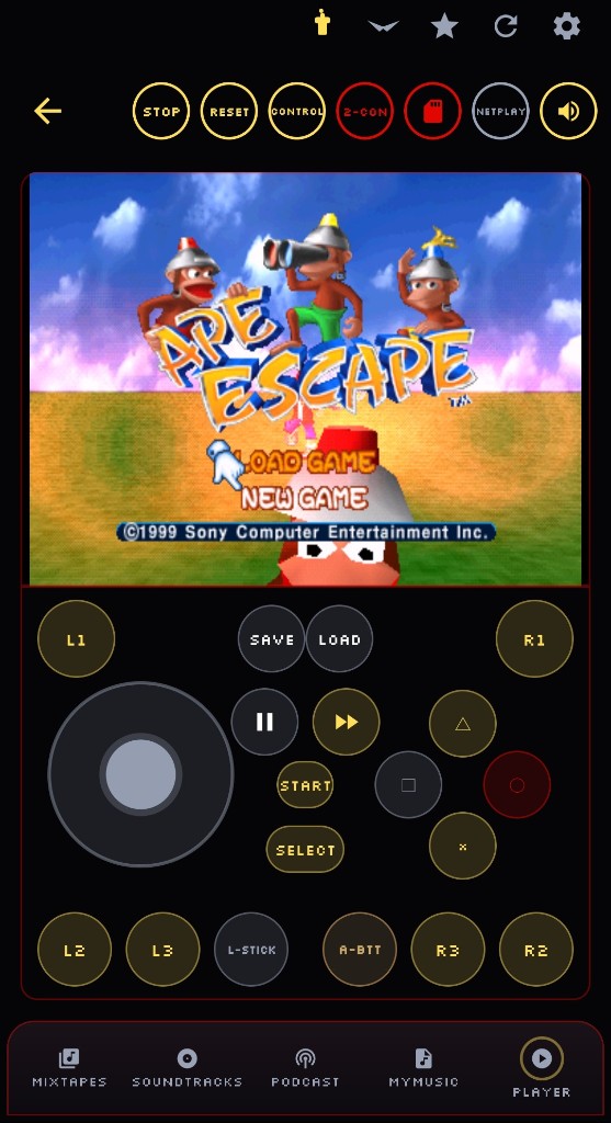 V-Player: emulador con controles táctiles