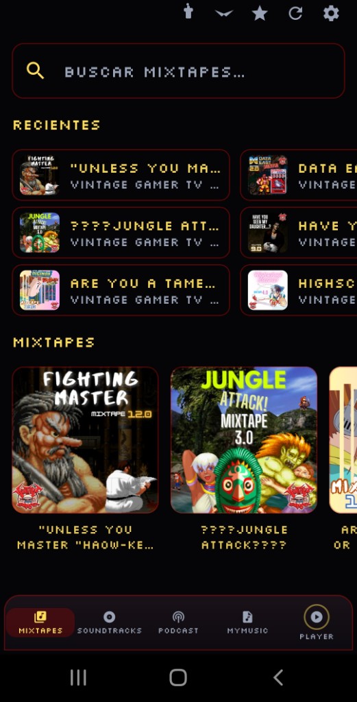 V-Player: biblioteca de mixtapes
